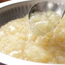 播州百日鶏ガラで作った自慢のスープ