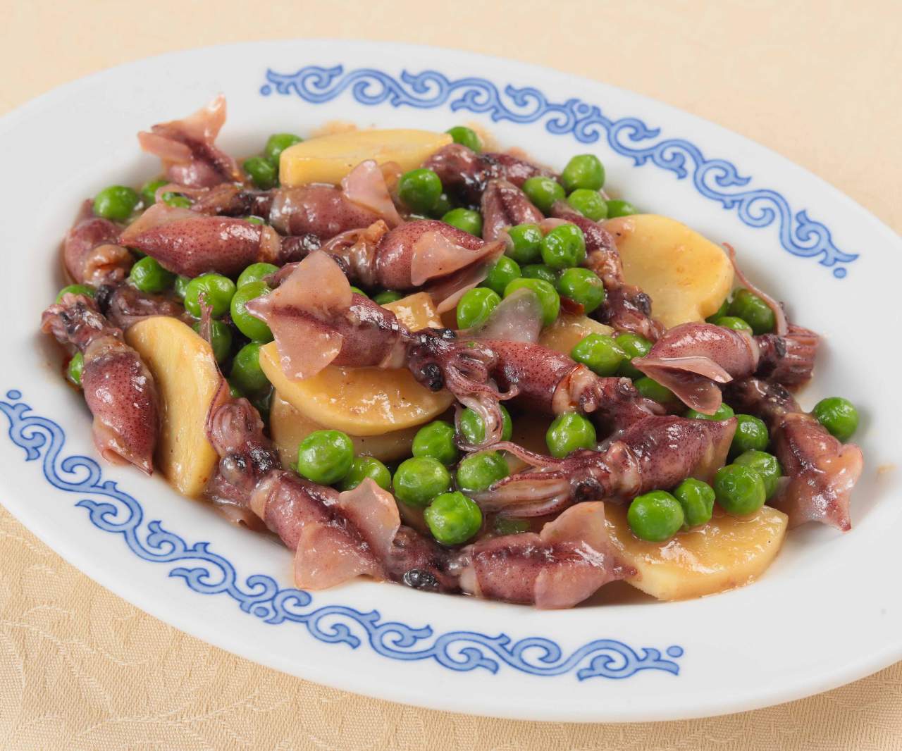 ◆季節限定◆＜青豆竹笋螢魷＞ホタルイカとグリーンピース、新竹の子の海老ペースト炒め