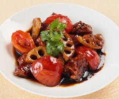 ◆季節限定◆＜蕃茄黒醋肉＞フルーツトマト入り臨醐山黒酢スブタ