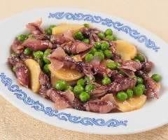 ◆季節限定◆＜青豆竹笋螢?＞ホタルイカとグリーンピース、新竹の子の海老ペースト炒め