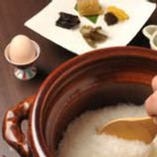 四万十川源流産の米で炊く土鍋ごはん　〆は卵かけご飯で!