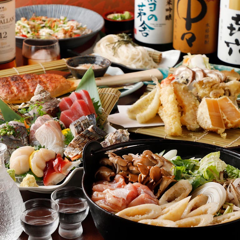 個室居酒屋 比内地鶏・天ぷら 秋風_自慢の料理をコースに詰め込みました