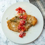 パプリカとフレッシュトマトのシュニッツェル/schnitzel with red bell pepper and flesh tomato
