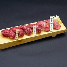 本日の松阪牛肉寿司盛り合わせ
