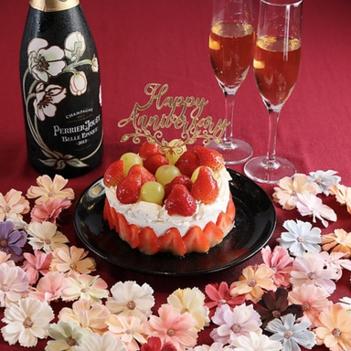 鉄板焼き 蟹割烹 宗源_【ミニホールケーキ 記念日・デート向け】北海道産襟裳(えりも)活ズワイコース 11,880円