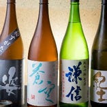 フルーティー系から辛口まで厳選した日本酒を14~15種類ご用意いたしております。