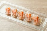 赤海老の塩だれ焼き/salted red shrimp