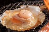 殻付き帆立のバター醤油焼/scallops with butter and soysauce