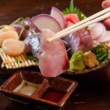 横浜中央卸市場から仕入れる新鮮鮮魚