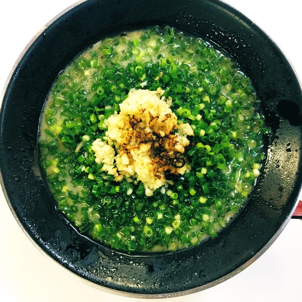 麺屋ばってん 親父 - ネギたっぷりラーメン