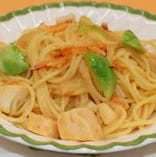 春野菜の桜海老ソーススパゲティ