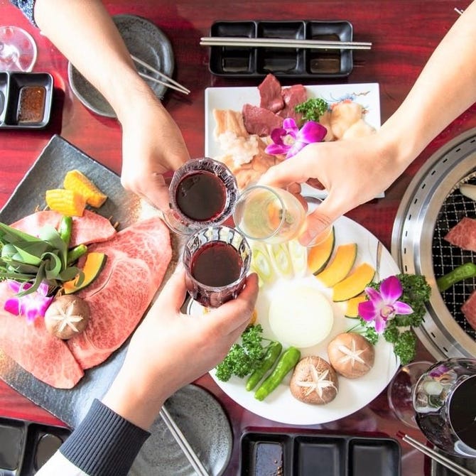 鹿児島黒毛和牛 炭火焼肉食べ放題 肉善 新宿店 新宿 焼肉 ぐるなび