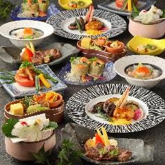 飲み放題付！季節の食材と世界料理を味わう♪
