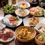 人気の鳥天コース！※コース料理3000円となります。飲み放題込み税込み5000円です。個室で忘新年会にオススメですｖ（＾＿＾ｖ）♪