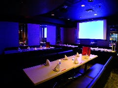 100インチ大型プロジェクターお好きな映像が流せます。