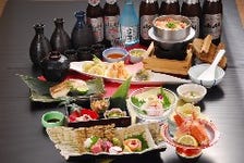 50種類以上の肴とお酒でごゆるりと