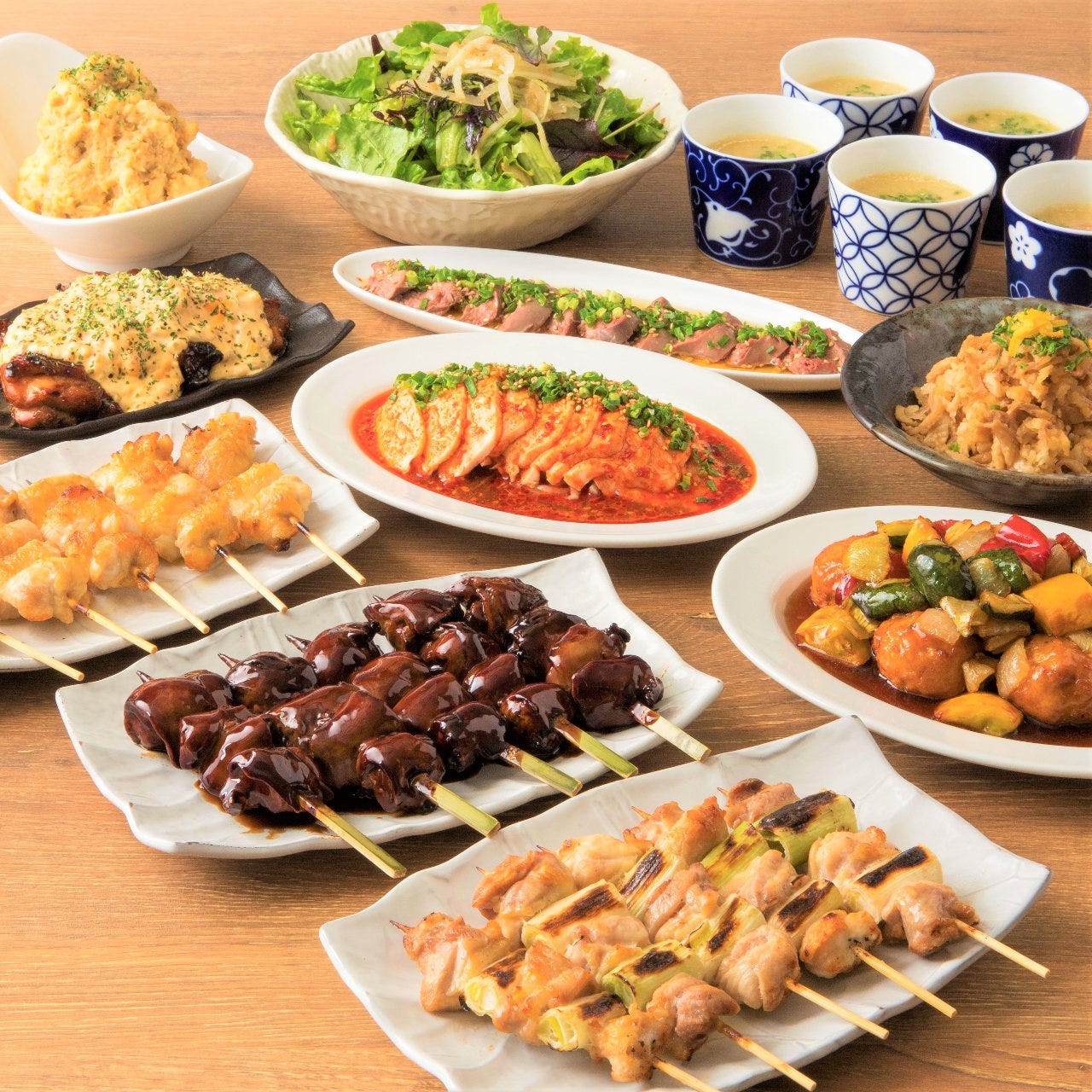 コースno 6 記念日やお祝いに 大山どりづくしコース 2h飲み放題4500円の詳細 やきとり家 すみれ 渋谷宇田川町店 渋谷 居酒屋 ぐるなび