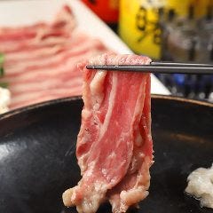 当店名物「牛肉の焼きしゃぶ」セット!ヘルシーでお酒との相性◎