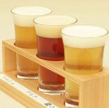 京都麦酒3種飲み比べ　　　①ケルシュ②アルト③蔵のかほり