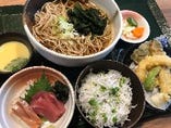 天ぷら蕎麦とミニしらす丼