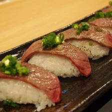 平取和牛の炙り寿司
