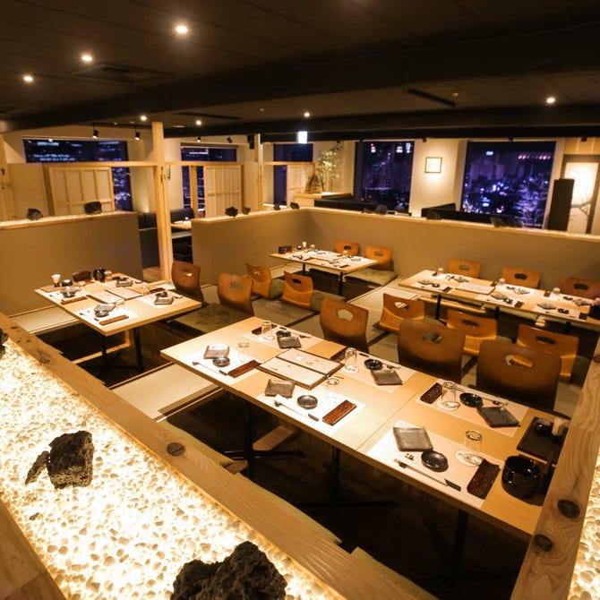 夜景 個室 肉割烹 牛若丸 梅田店 梅田 大阪駅 居酒屋 ぐるなび
