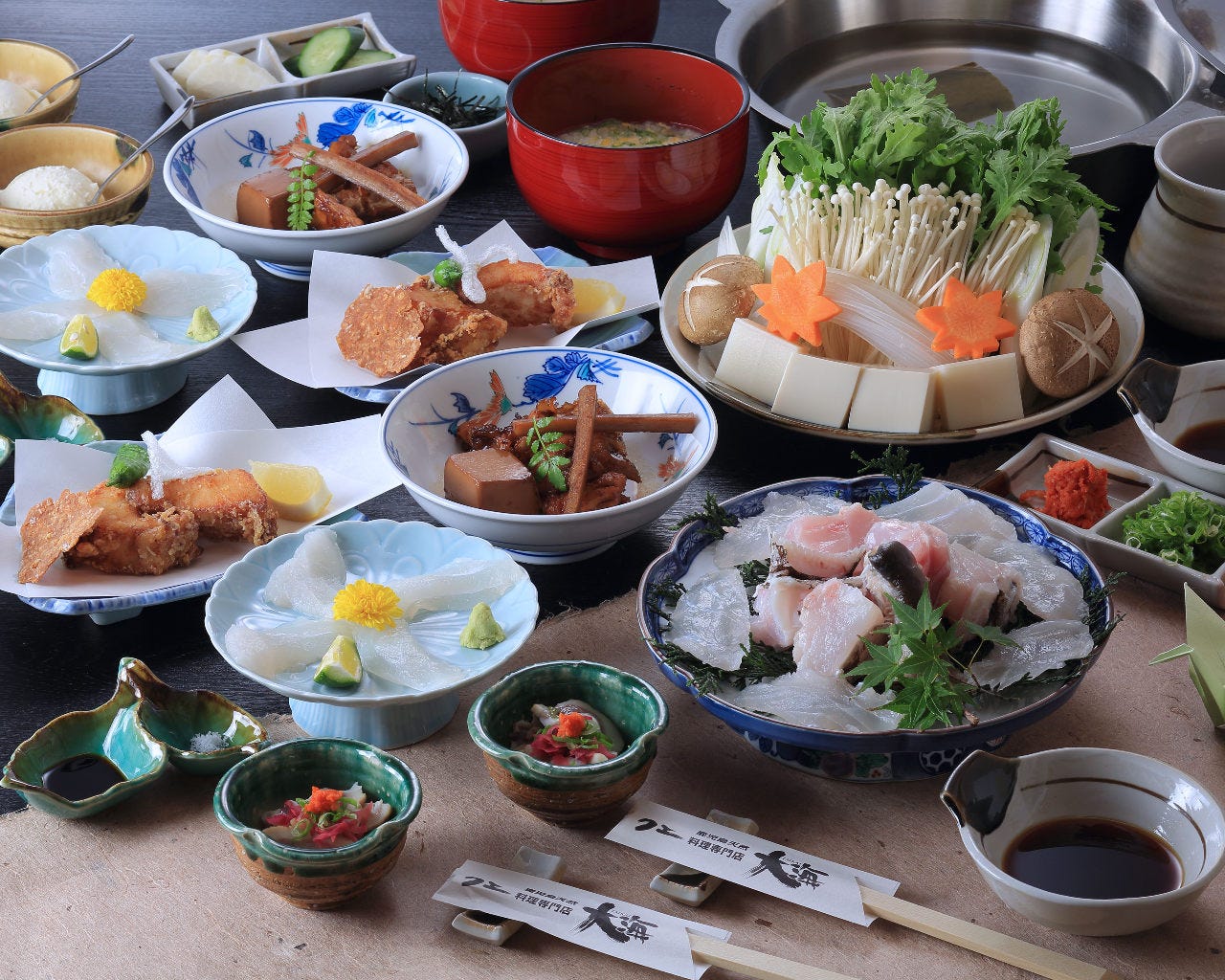 クエ鍋 Aコース 宴会 ご接待に人気のメニューです の詳細 クエ料理専門店 大海 箕面 能勢 鍋料理 ぐるなび