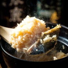 季節魚の土鍋ご飯