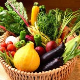 朝露滴る三重県産の旬野菜は全て無農薬！その数は年間250種以上。