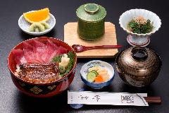 鰻と鮪のあいのり丼