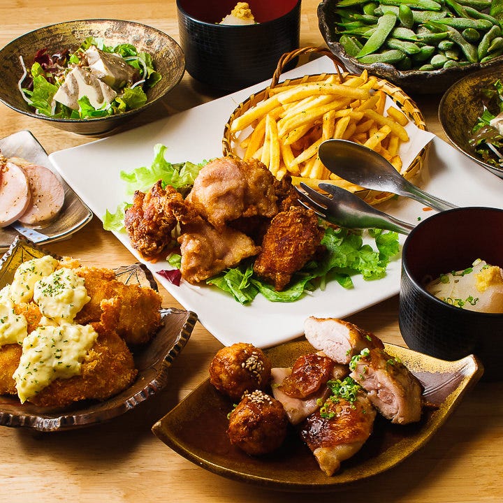 大皿宴会コース 4名様 ご注文ok 地鶏カルパッチョ 地鶏もも肉の網焼きなど全7品の大皿料理 飲み放題の詳細 菜彩旬美 冨々 ブリーゼブリーゼ 西梅田 居酒屋 ぐるなび