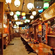 昭和レトロ 屋台村の様な店内