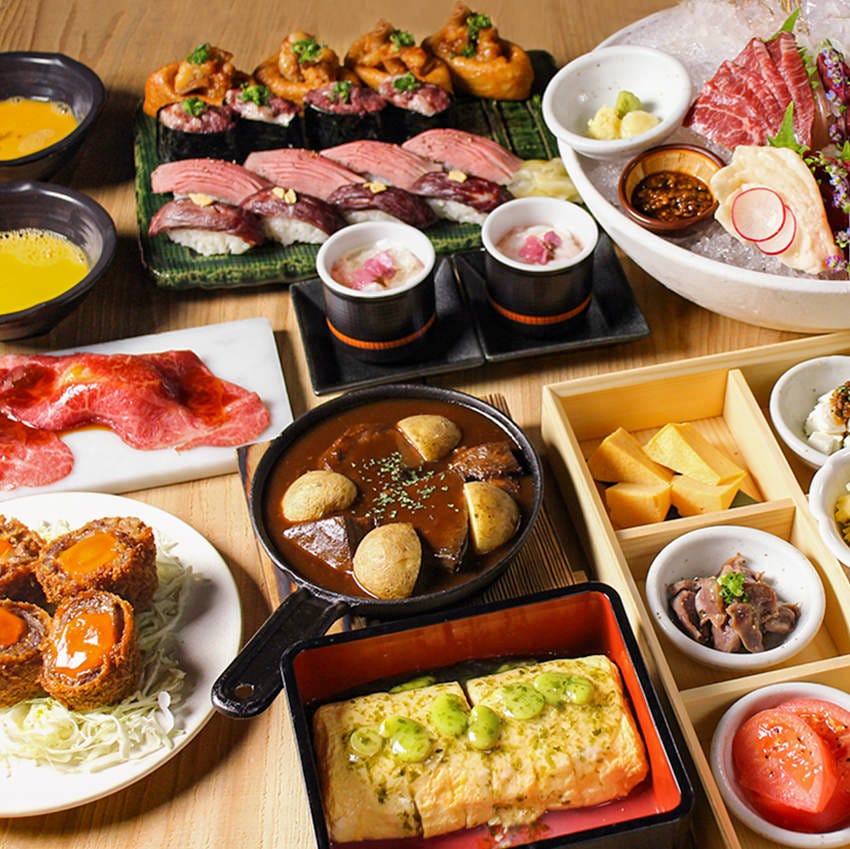 忘年会に 2h飲み放題付き 酒池肉林 肉料理満載の宴 馬刺しと肉寿司を贅沢に堪能 全8品 5000円の詳細 本厚木 肉寿司 本厚木 厚木 居酒屋 ぐるなび 忘年会に 2h飲み放題付き 酒池肉林 肉料理満載の宴 馬刺しと肉寿司を贅沢に堪能 全8品 5000円の詳細 本厚木 肉寿司 本厚木 厚木 居酒屋 ぐるなび