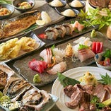 当店名物の牛タンや東北料理が味わえる宴会コースは2100円～！