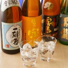 自慢の料理と相性抜群な焼酎多数