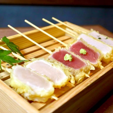 鮨・焼うお 一魚魚一 ichiuo toichi_レア天ぷら串 3種盛合せ(6本)