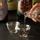 こだわりの日本酒は約18種類