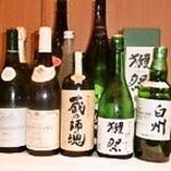 ビール、日本酒など多数ご用意。女性に人気のワインも好評です。