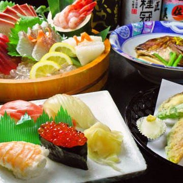 すしと刺身の店 すし亭 アルパーク前店_【楽天ポイント還元】飲み放題付会席コース5000円⇒クーポンご利用で5%引き!