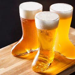 クラフトビールをミニブーツで飲み比べができるセットをご用意♪