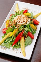 ズッキーニと水菜のサラダ