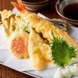 季節の食材を天ぷらに