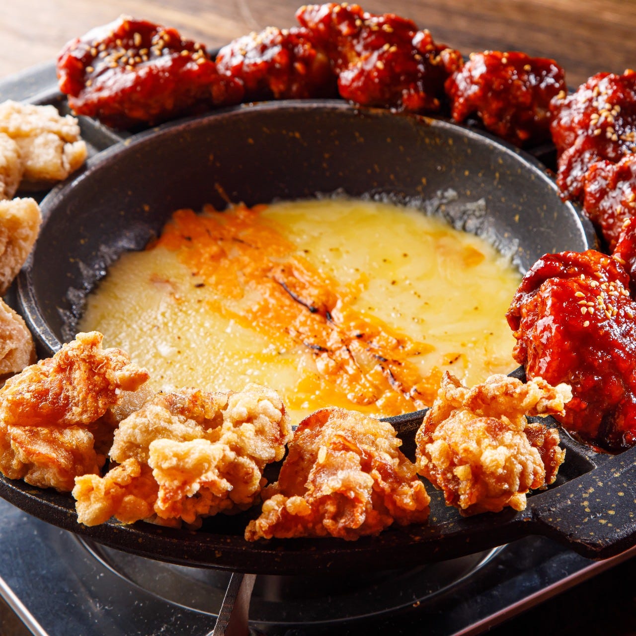 食べ放題 チーズたっぷりufoチキン等選べるメイン付 さらに料理30種以上食べ放題3 278円の詳細 とろ りチーズ 韓国料理 全席個室 錦 Nishiki 梅田東通り店 東通り 堂山 韓国料理その他 ぐるなび