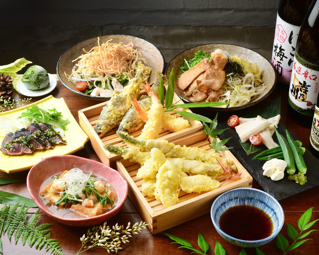 夏の宴会 Kitsuneの豪華コース6 000円 1分飲み放題付 の詳細 天ぷらスタンド Kitsune 伏見店 名古屋 伏見 居酒屋 ぐるなび
