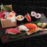 新鮮な魚介をお寿司で！お好みのネタをお楽しみください。
