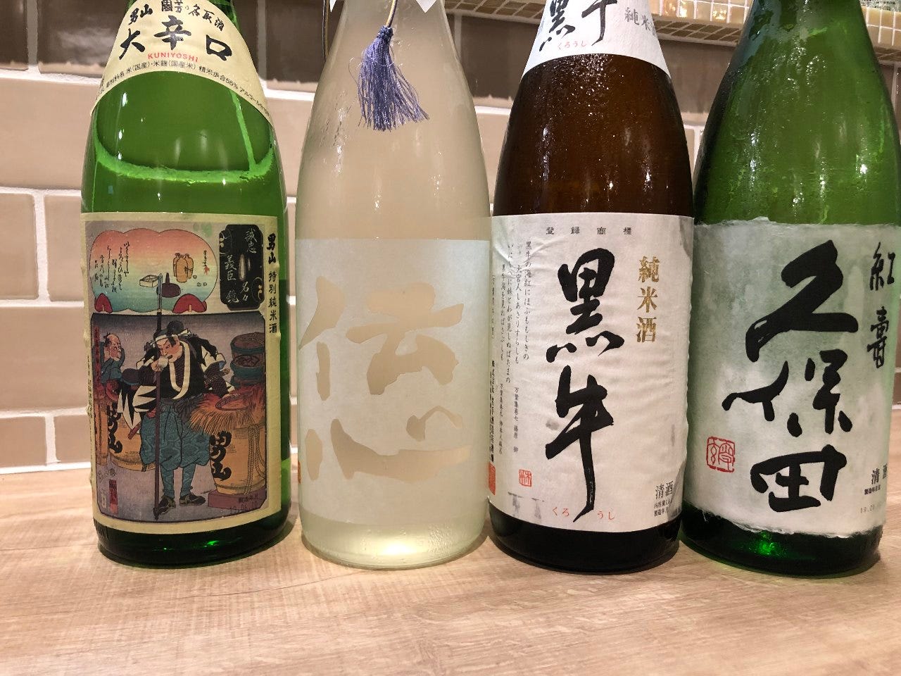 日本酒も富山・県外物もご用意しております