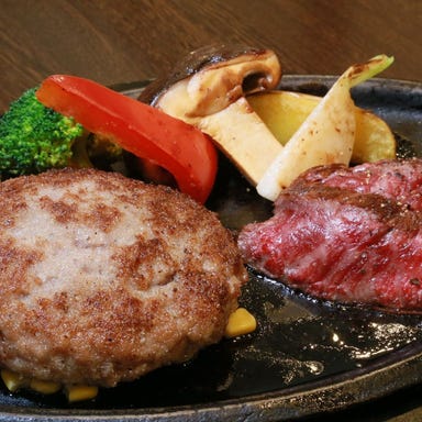 ビストロベーカリーますだ_近江牛ステーキ（60g）&amp;プラチナハンバーグ（100g）