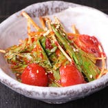 水菜とトマトの生キムチ