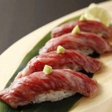 【肉寿司】A5ランク　日本三大和牛「米沢牛の握り寿司」