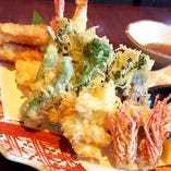車海老と季節野菜の天ぷら